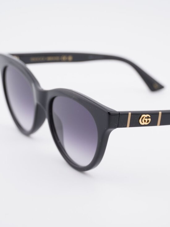 Gucci GG0763S 001 Women Sunglasses Black Cat Eye Frame, Grey Lenses main image 8